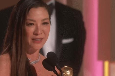 杨紫琼高定礼服闪耀戛纳红毯,杨紫琼携手老公亮相奥斯卡红毯