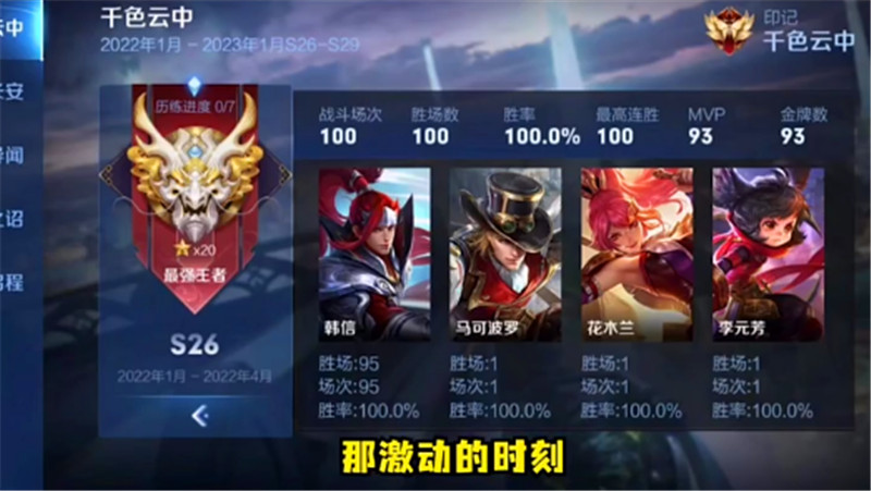 ELO制裁被破解？天赐六天达成单排100连胜：不是只有北慕做得到