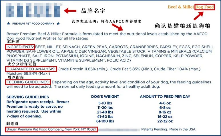 宠粮营养成分表怎么看,宠物粮配方对比表
