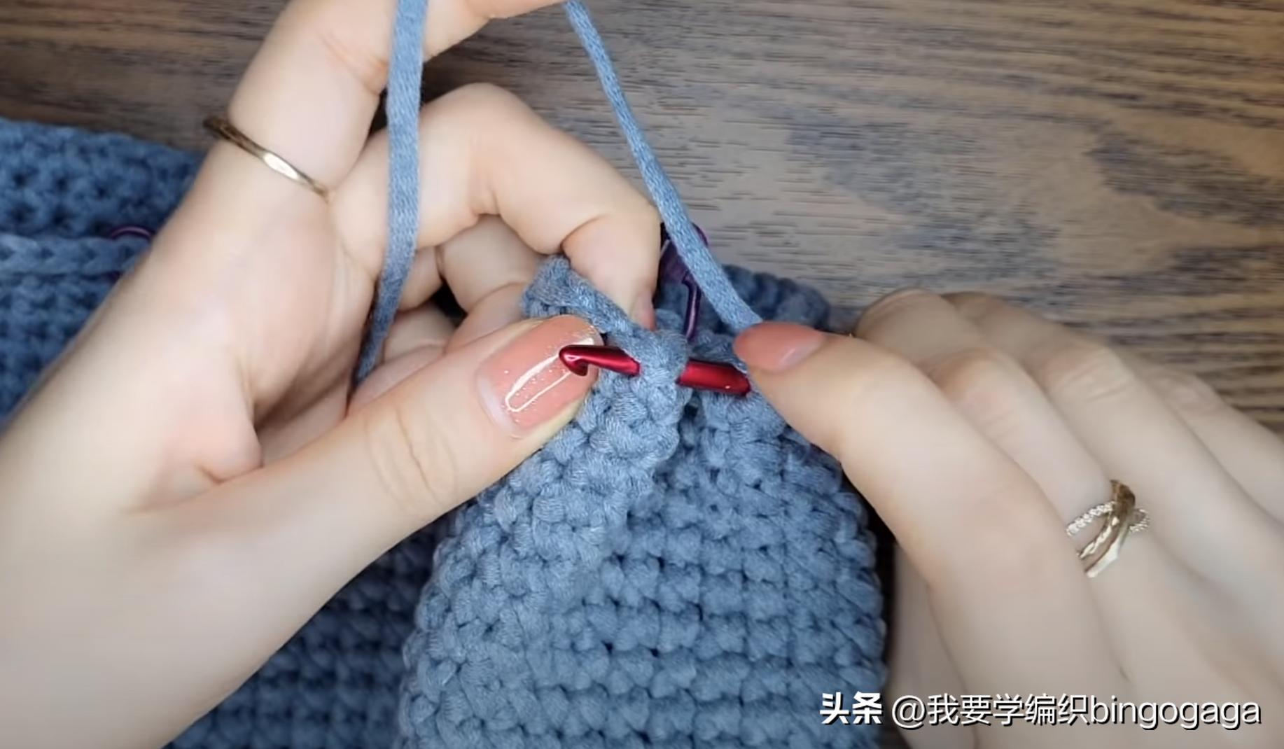 夏季包包钩织教程腋下包,钩包教程简单腋下包