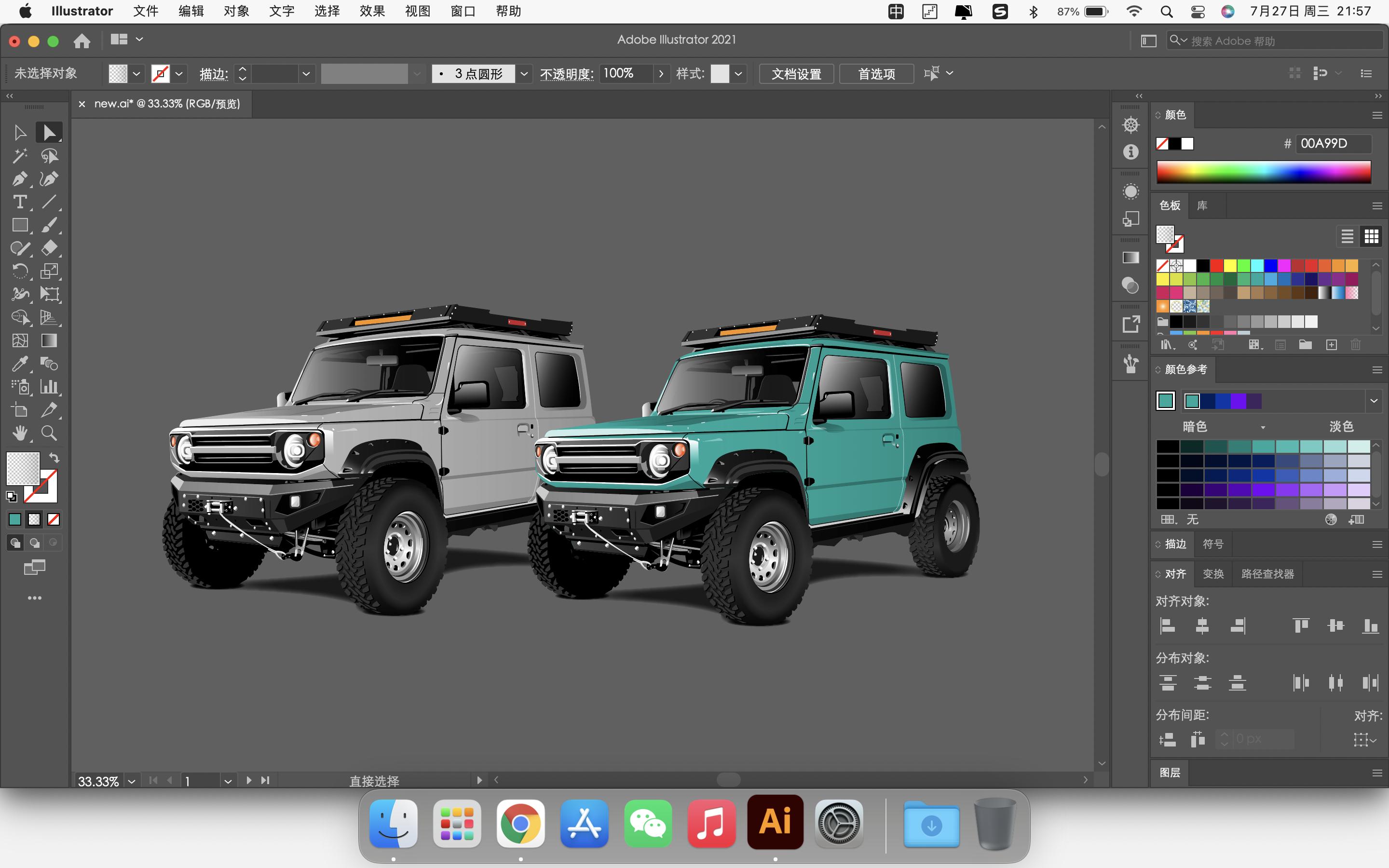 简单又漂亮的大汽车绘画,10岁创意汽车绘画作品
