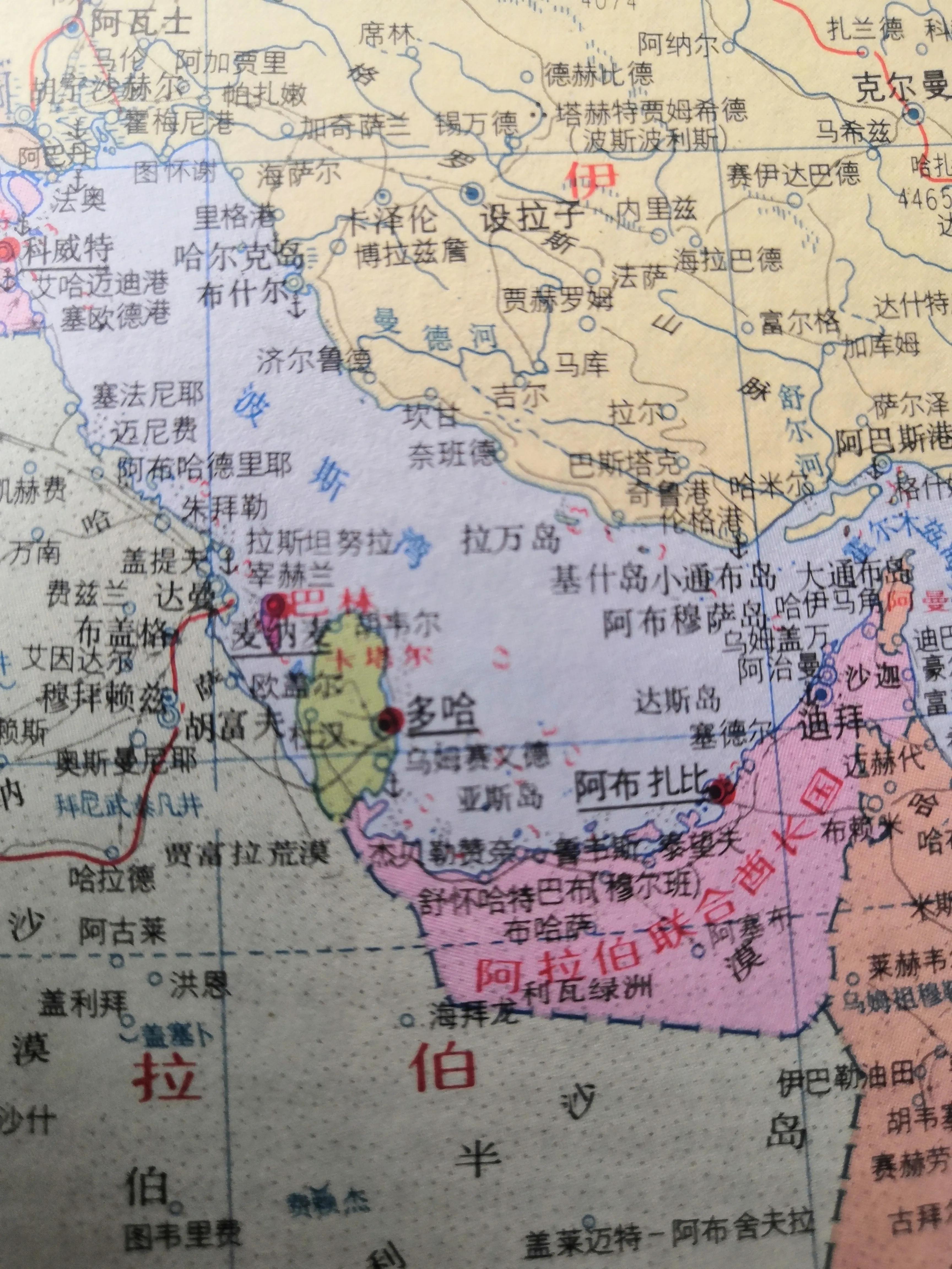 世界历史地图演变亚洲,阿联酋各酋长国地图