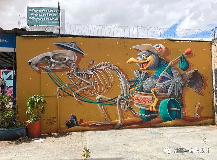 超震撼的墙绘,有视觉冲击感极简的墙绘