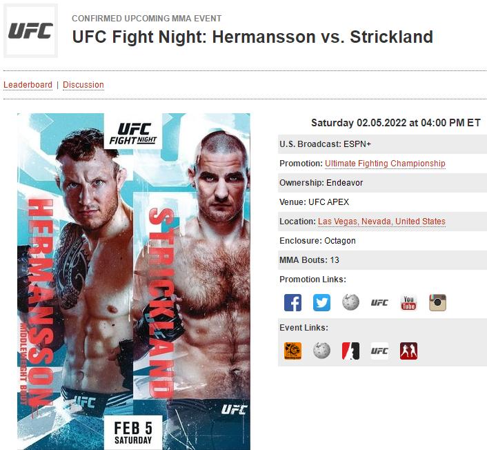 ufc格斗之夜192比赛对阵表,ufc格斗之夜168完整对阵表