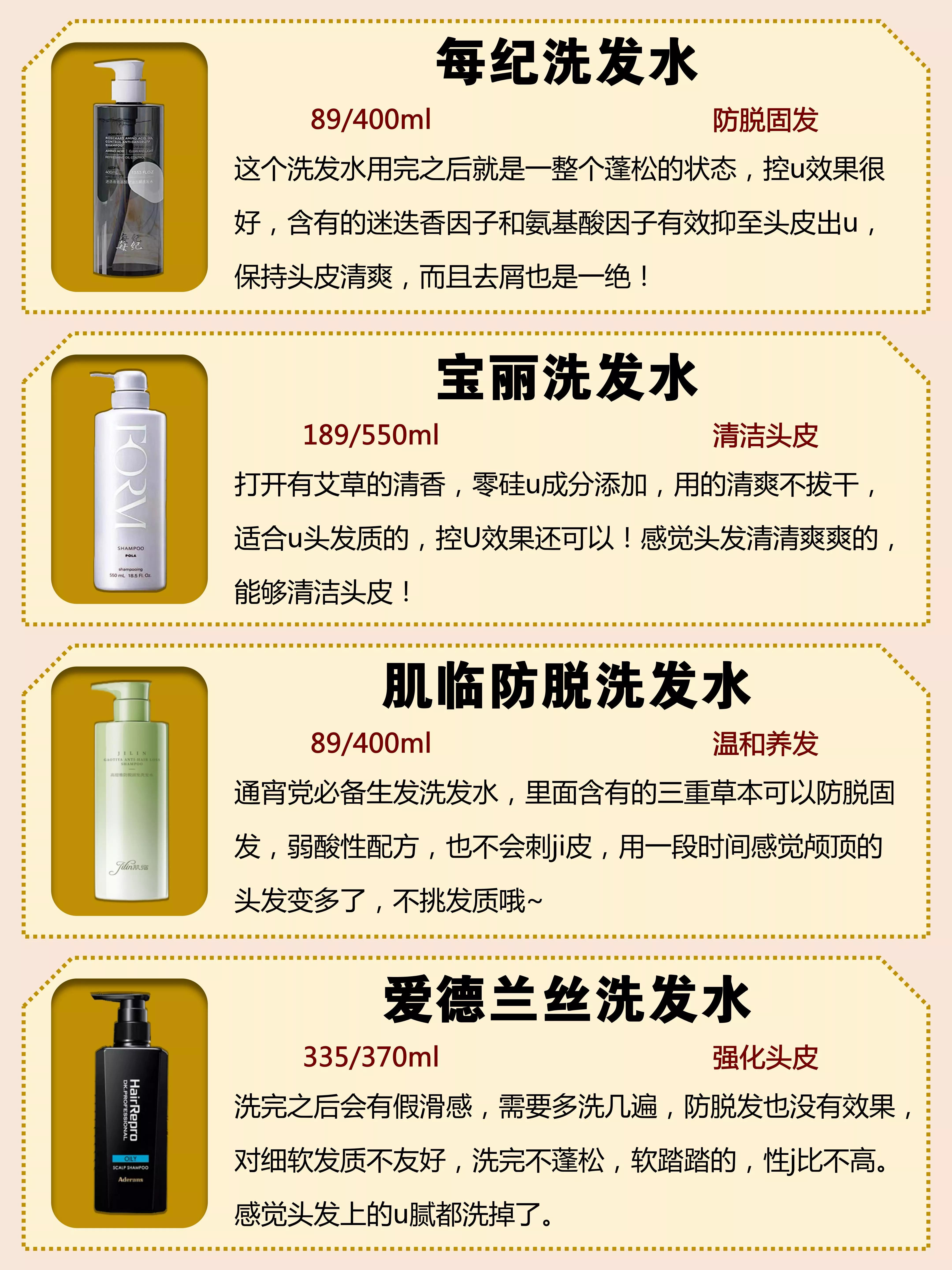 洗发水真实测评公认好用第一名,十大良心老牌国货洗发水