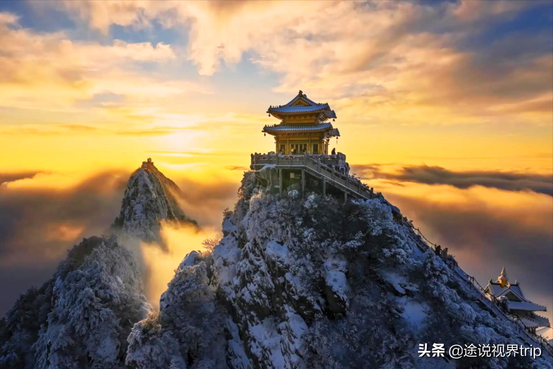 冰封奇景绝美的雪山，老君山一场雪惊艳了整个华夏，仿佛误入天宫