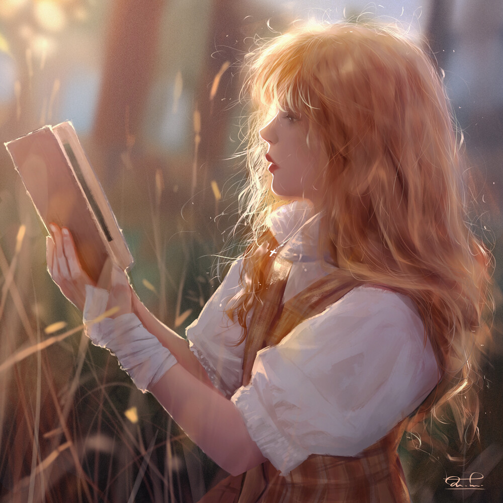 唯美插画头像,自由的头像插画超高清