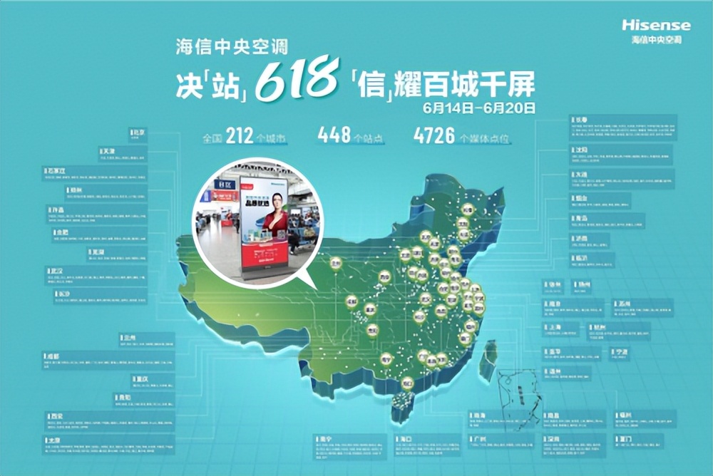 决站618信耀百城千屏!海信中央空调让国人见证中国风采