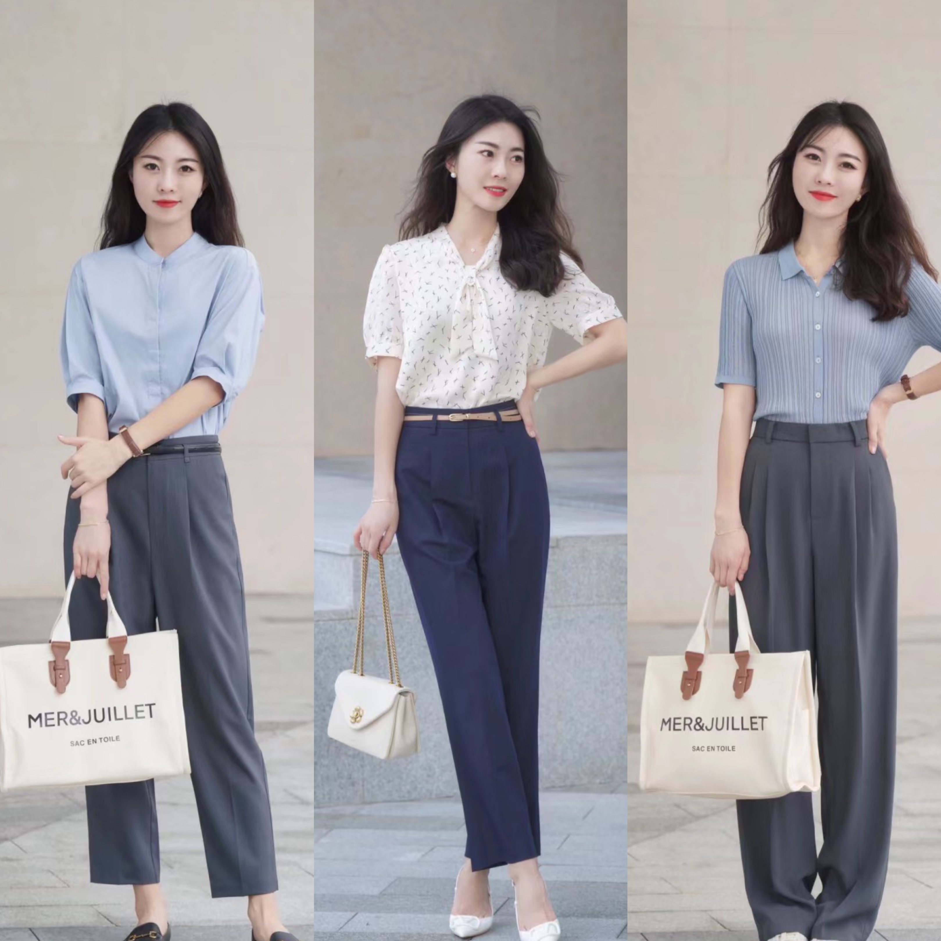 夏季清凉显瘦长裤穿搭,夏天穿的超酷的短裤穿搭