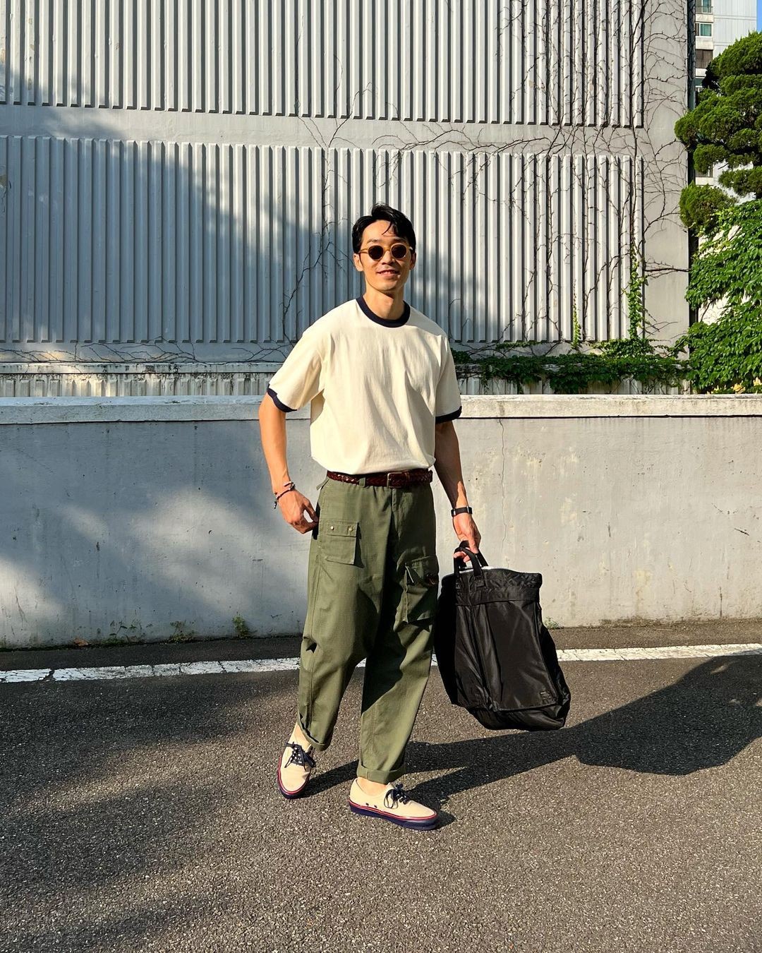 宽大的t恤男怎么穿才好看,宽松的直筒t恤怎么穿男