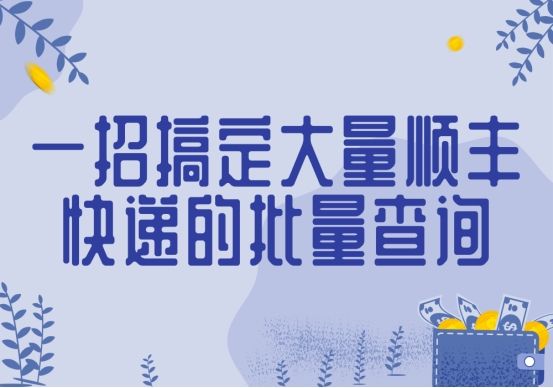 怎么精确的查顺丰快递物流,顺丰快递怎么批量查物流