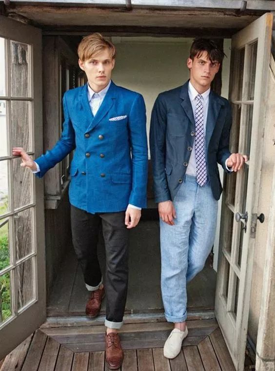 男士西装配牛仔裤穿搭图片,西装配牛仔裤穿什么鞋才搭