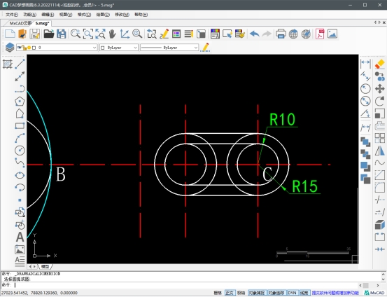 cad重复圆绘制机械图形,cad快速生成多个圆