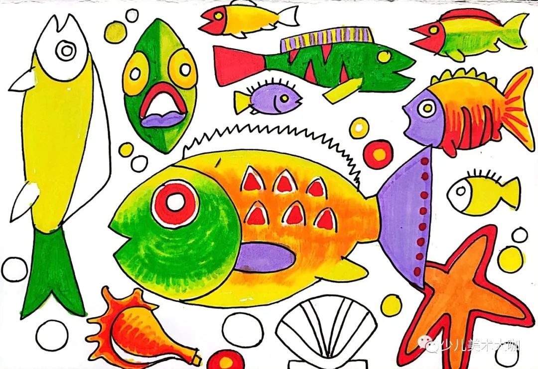 深海鱼群美术课件,深海里的鱼群美术教案
