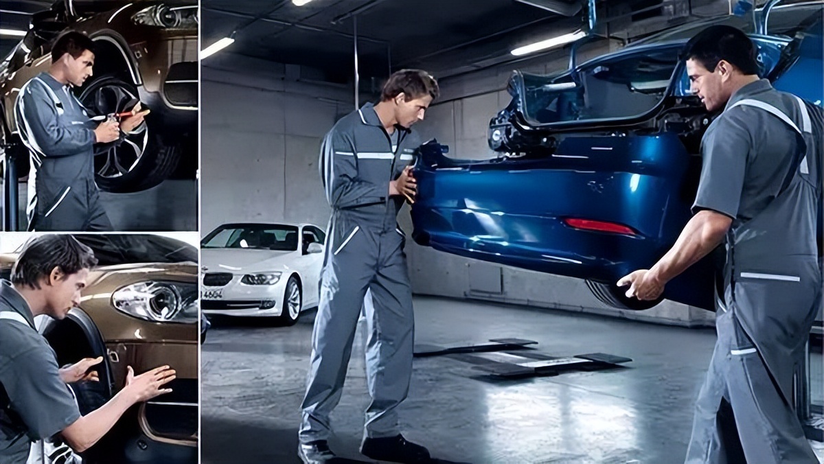 bmw汽车喷漆培训,bmw漆面修复