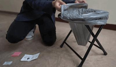 日本口袋马桶,日本口袋马桶使用方法图示