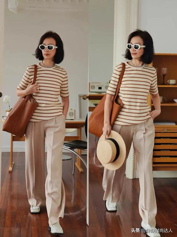 三木50岁女人穿衣搭配,三木母女春季穿搭