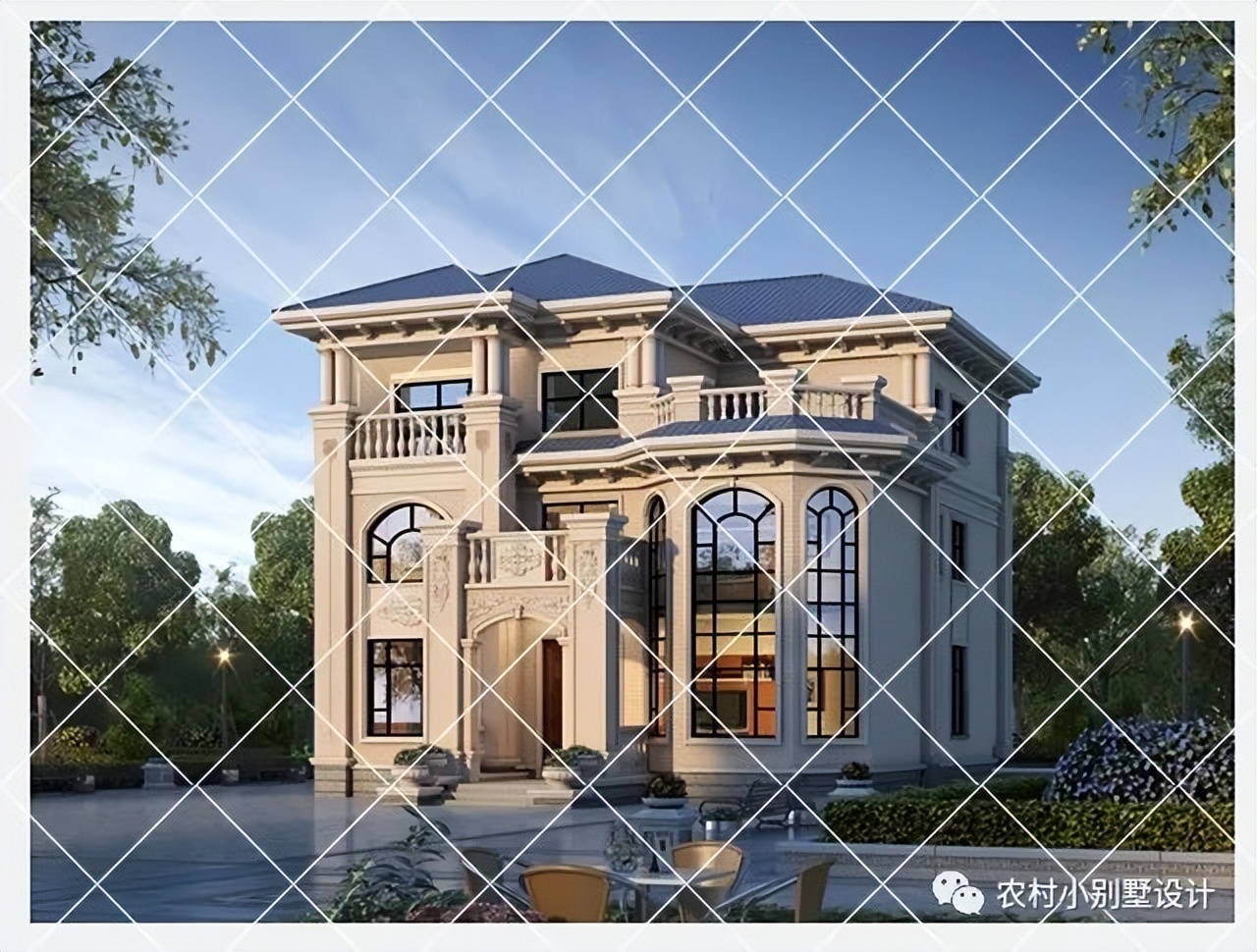 欧式别墅三层半设计及图纸大全,100平米三层别墅欧式全套设计图纸