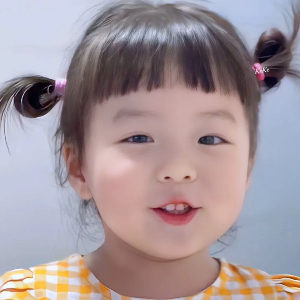 萌娃头像女生可爱萌图卡通,微信头像可爱小女孩萌娃卡通呆萌