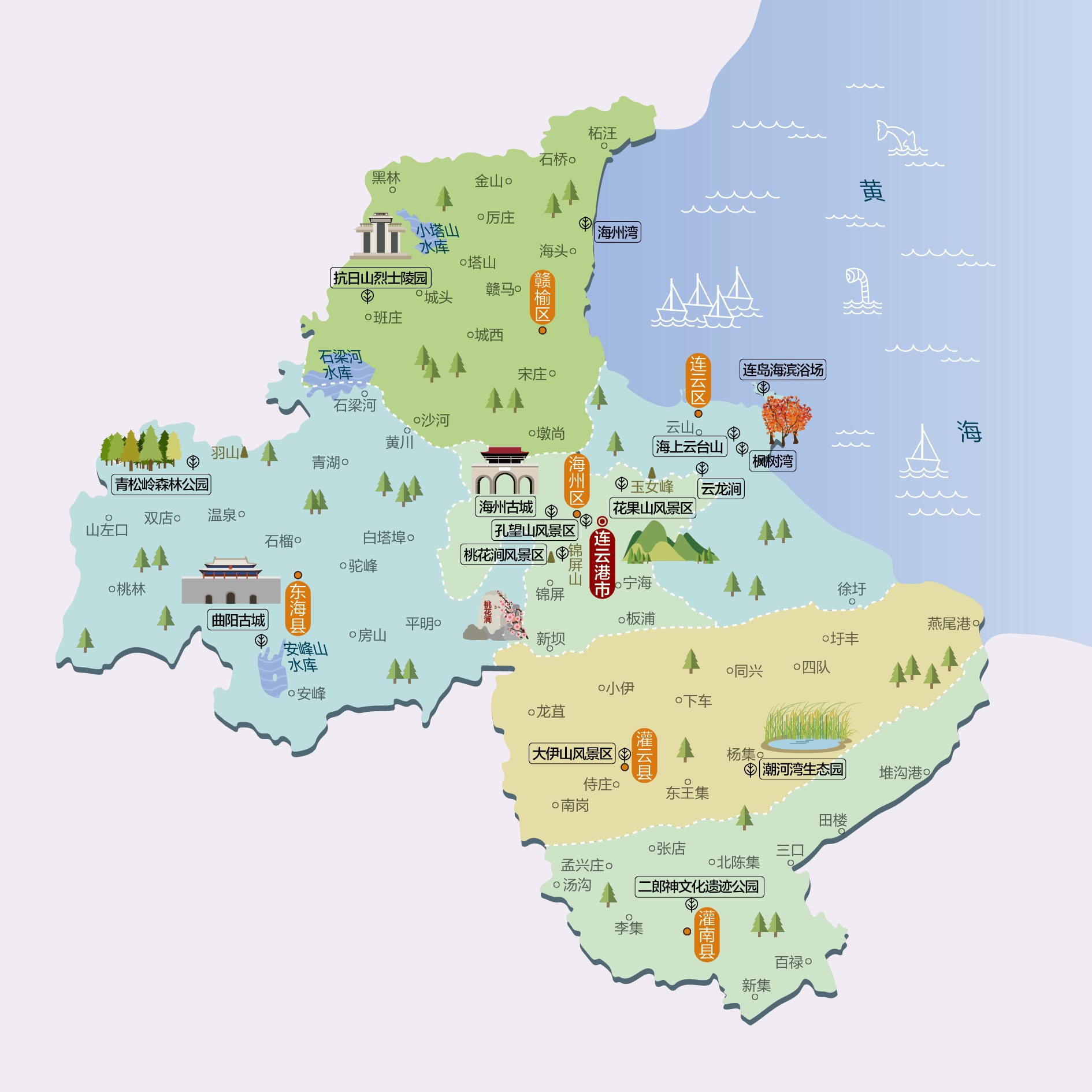 连云港在中国地图什么位置,江苏省地图连云港