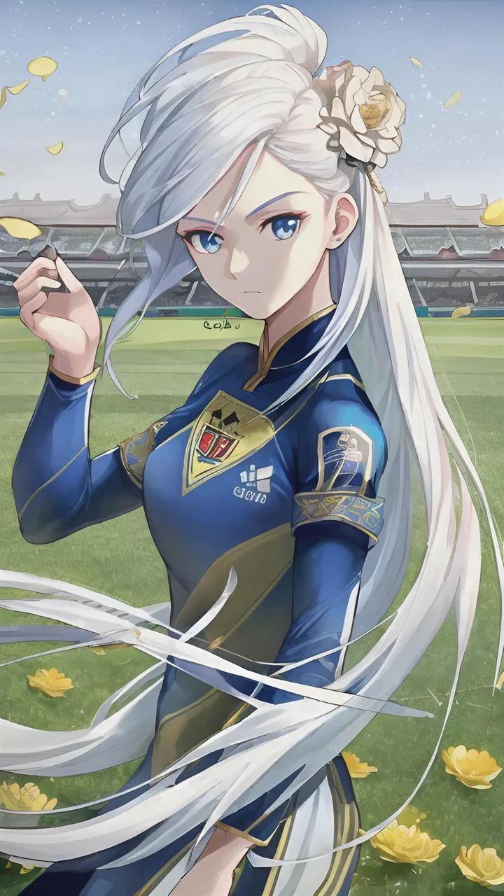 世界杯足球宝贝彩妆绘画,ai绘画足球少女