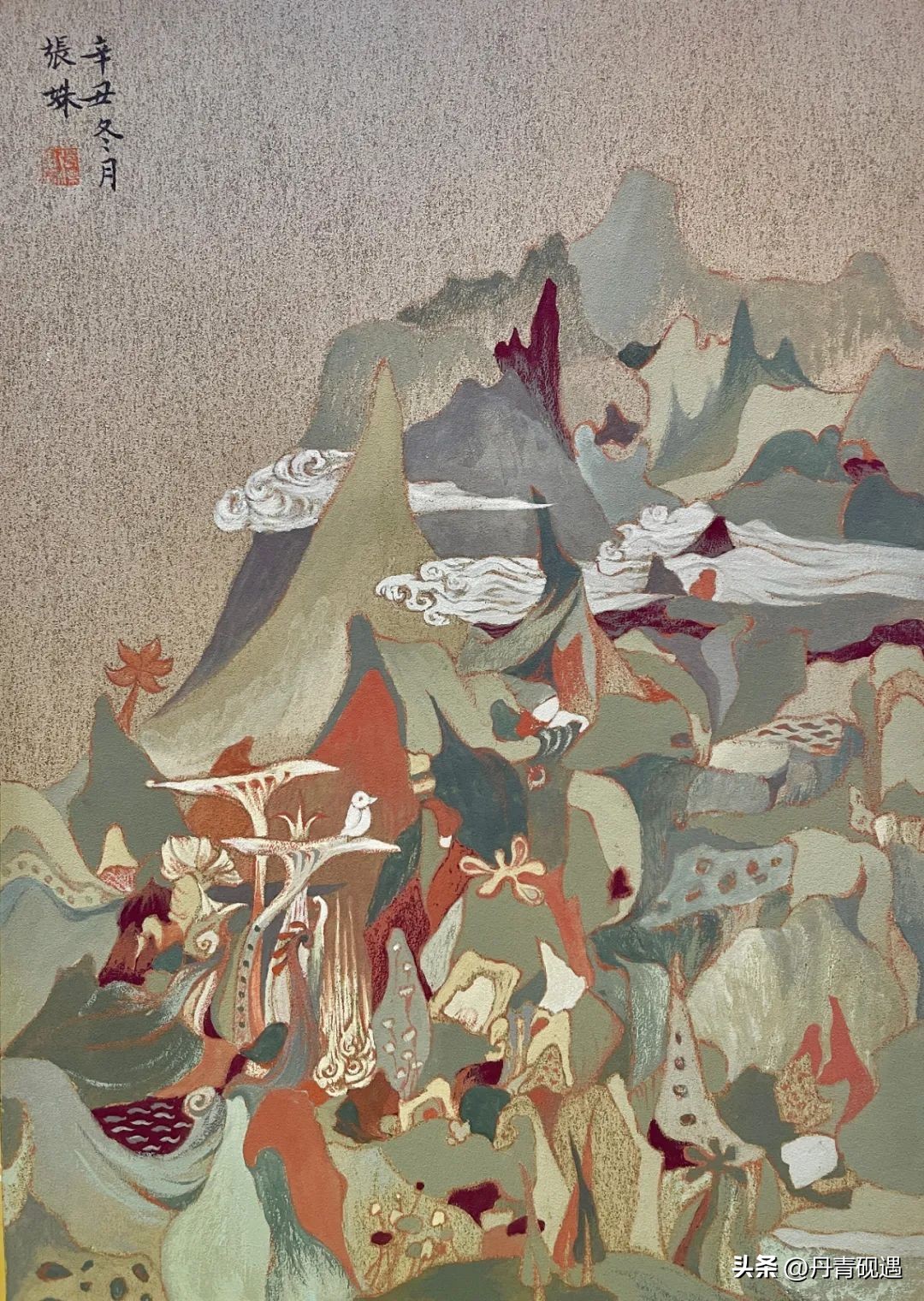 当代山水重彩画名家,张姝山水画