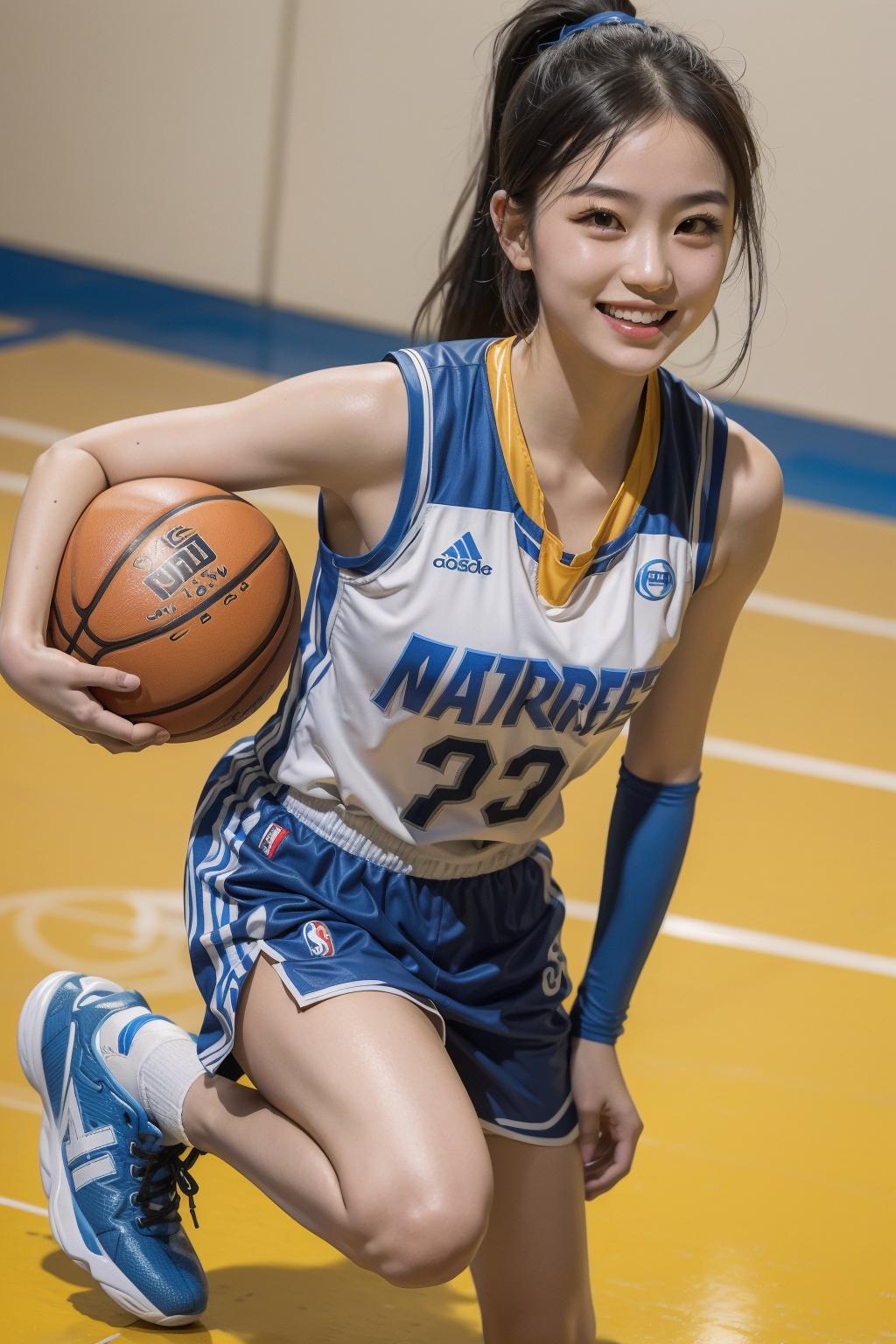 ai绘画篮球宝贝,篮球少女ai绘画