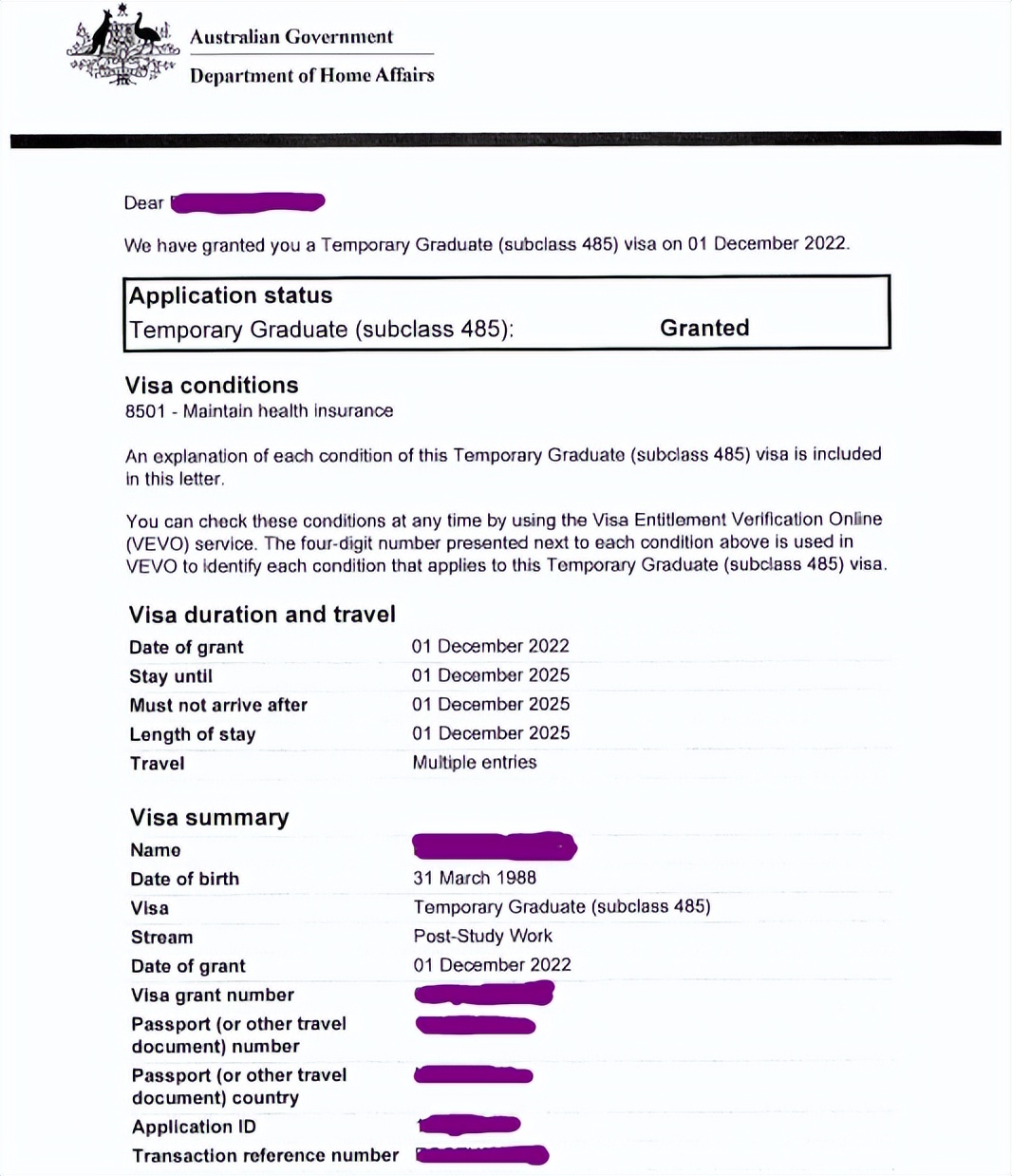 澳洲485签证到期如何续签,澳洲103类签证已批到什么时候