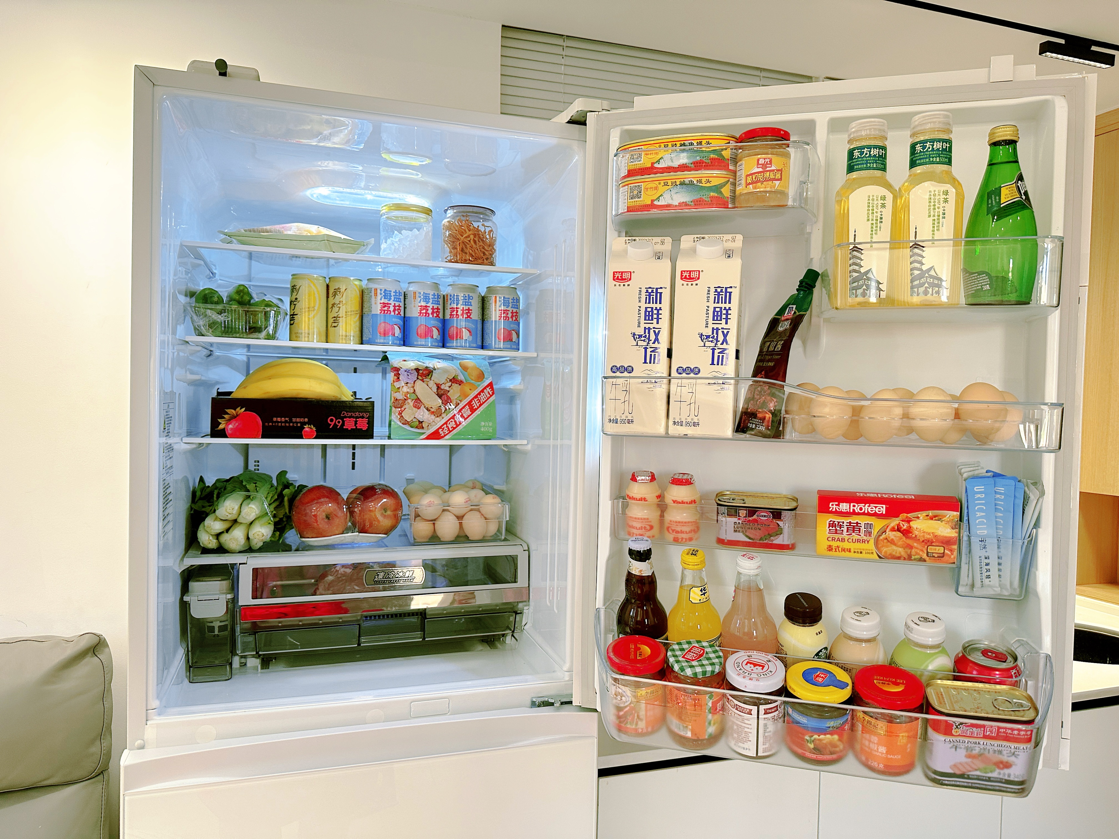 极简家配晴空白色冰箱真的yyds！皮薄馅大超好用