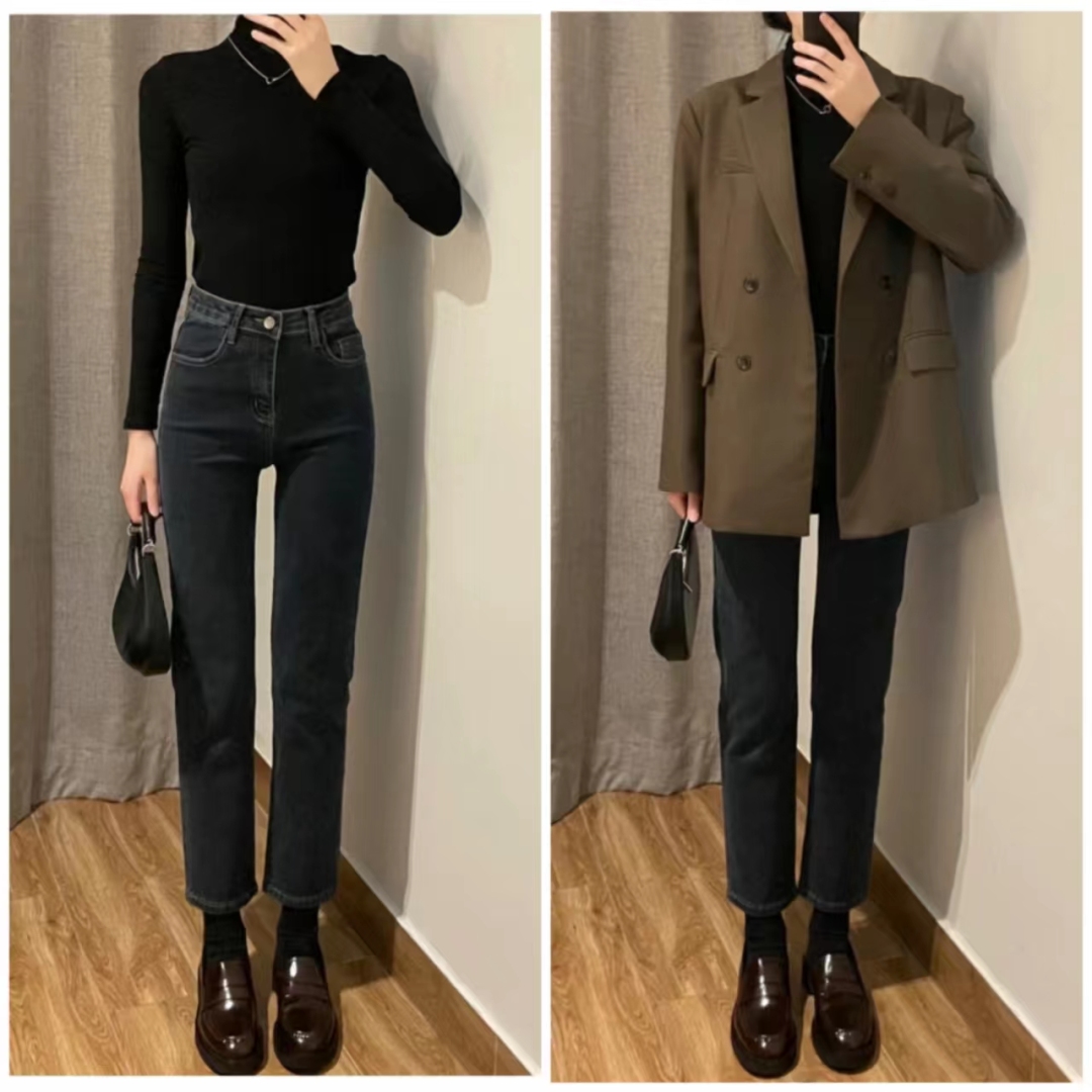 直筒牛仔裤搭配衣服视频大全,2021年直筒牛仔裤衣服搭配