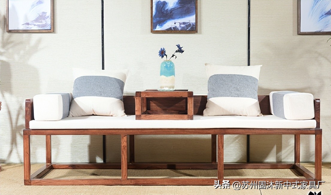 原木家具新中式空间,小户型全套原木家具风格