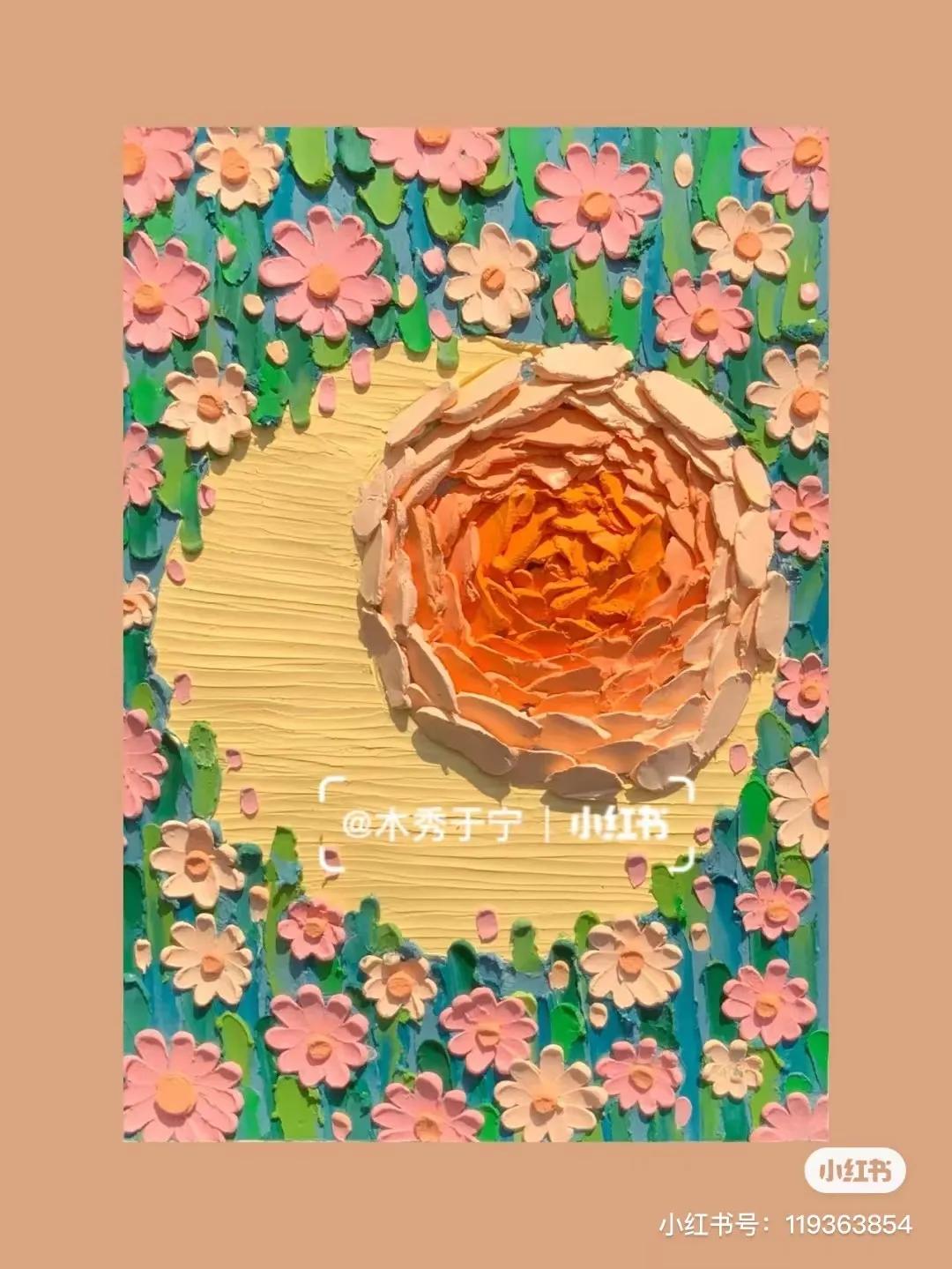 100幅好看的油画棒教程,记录色彩的美术作品油画棒简单