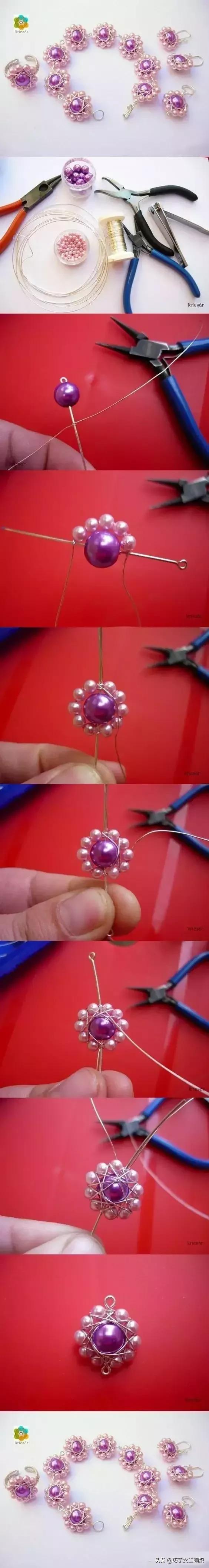 串珠4球教程,手工串珠饰品教程