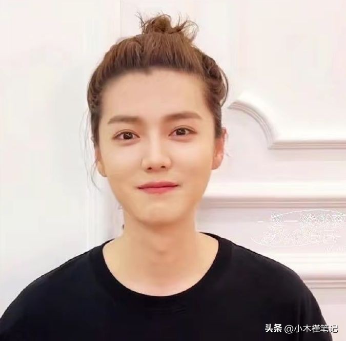 鹿晗的长发丸子头造型,鹿晗丸子头造型