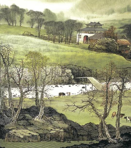 名家余玉奇山水画精品欣赏,古代名家横幅山水画作品欣赏