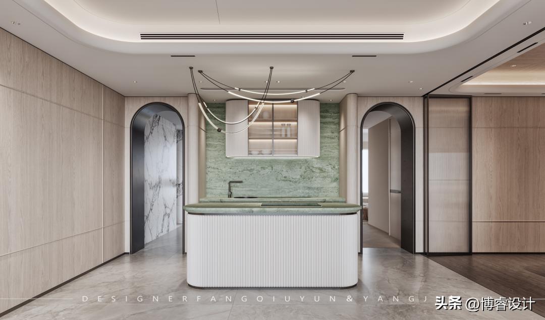 缪｜以“弧”为主，构建228㎡现代大平层