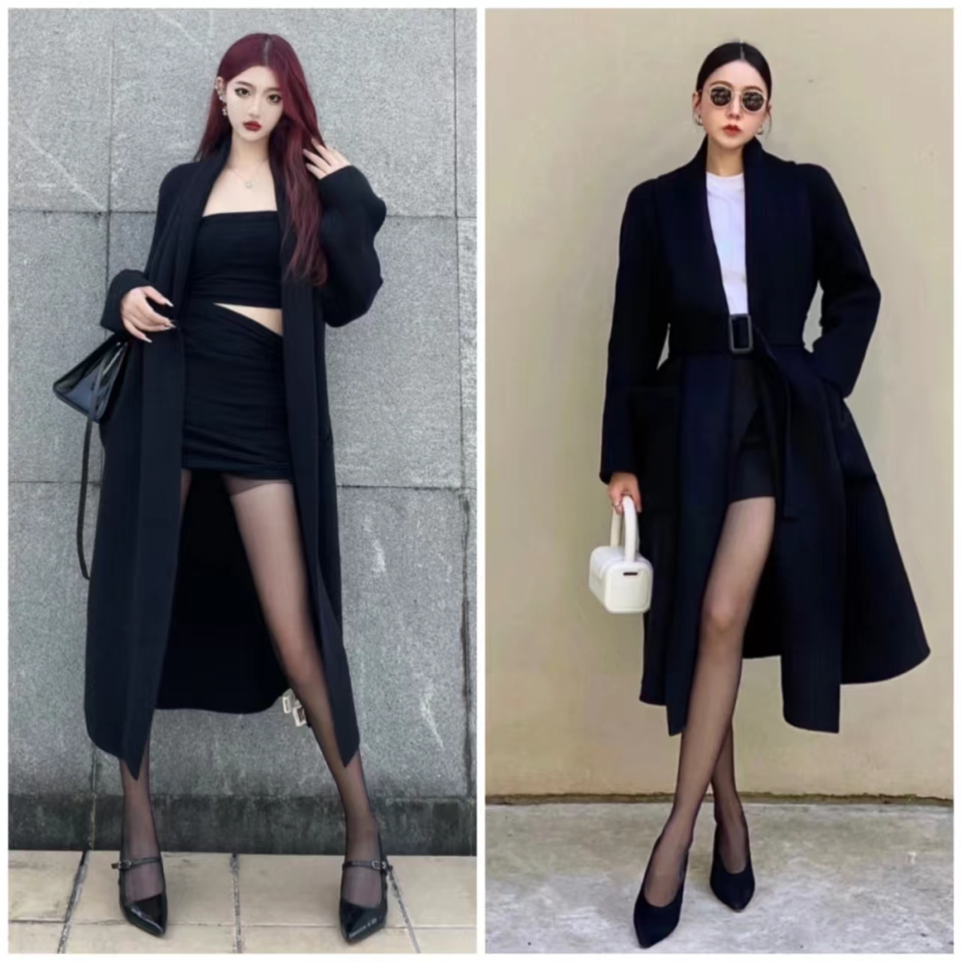 呢子大衣配高跟鞋的穿搭高级感,韩剧女主穿搭秋冬大衣搭配高跟鞋