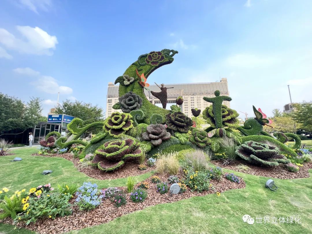 喜迎国庆立体花坛,国庆花坛景观图片