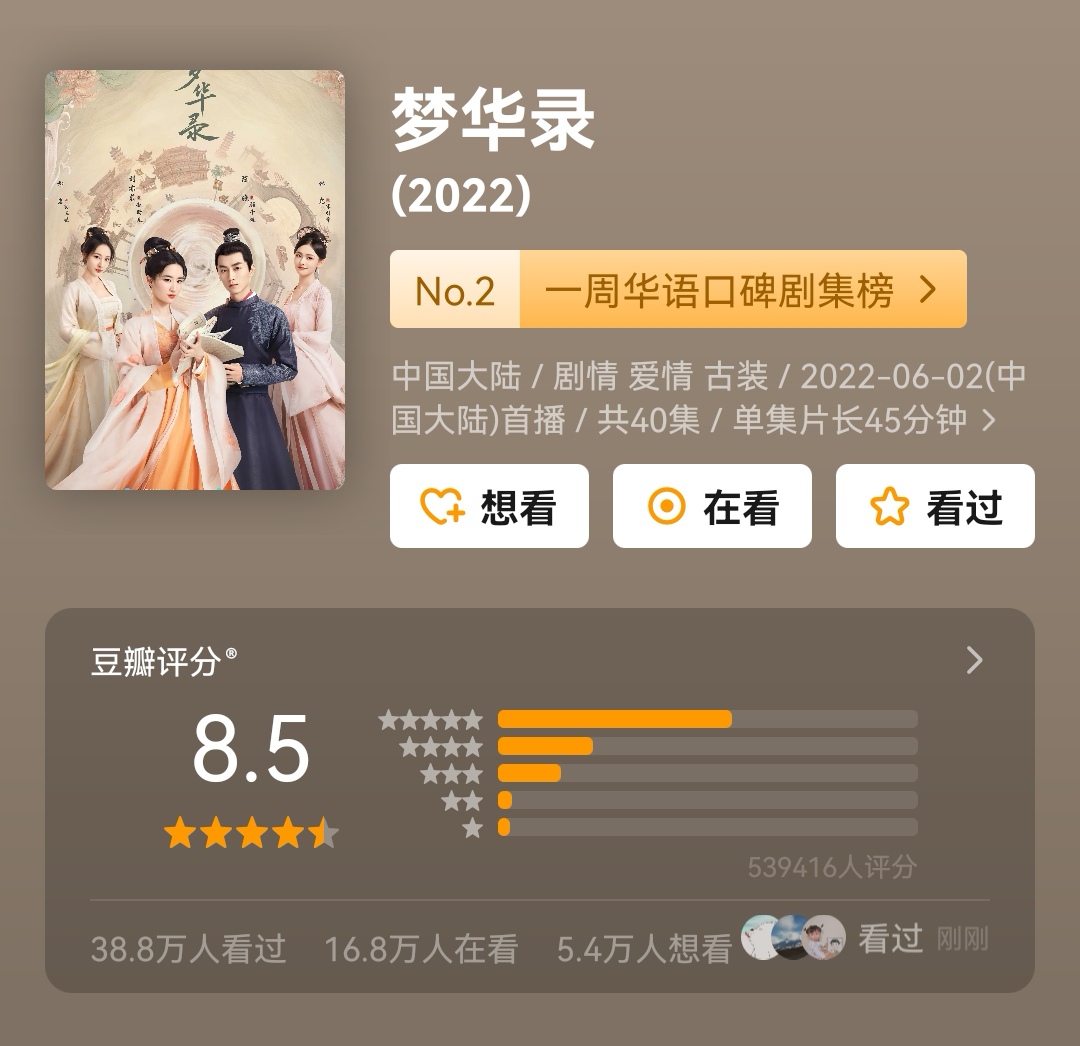 豆瓣8.5，热评却是一星二星，《梦华录》结局到底让观众哪里不爽