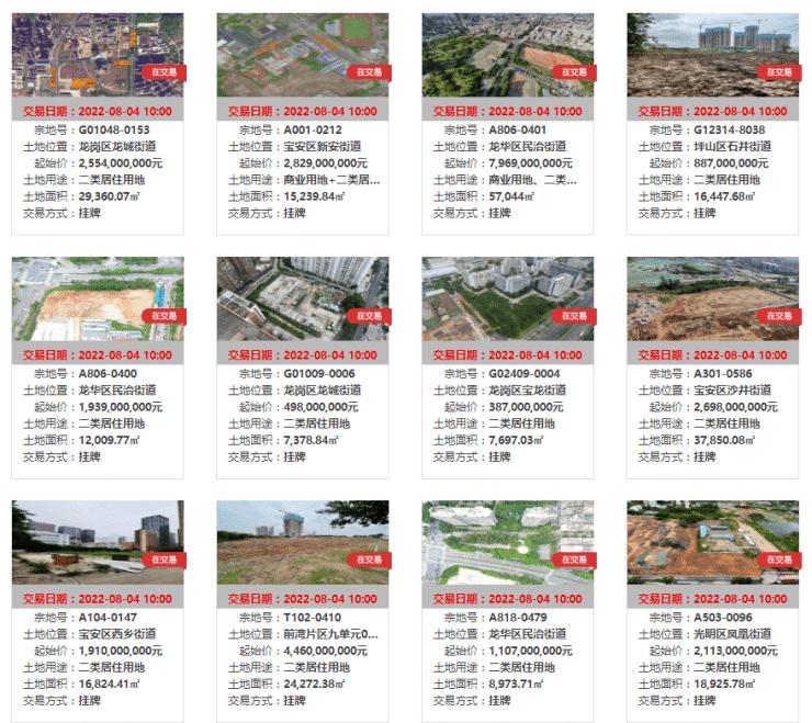 深圳今年第二批22宗宅地价格情况,深圳宅地出让最新消息