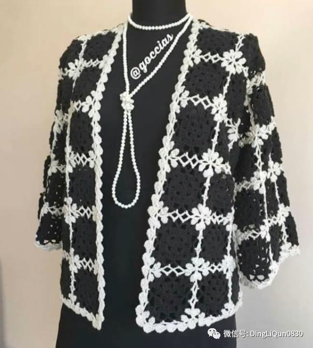 钩针短款开衫编织图解,钩针编织衣服成人开衫教程完整的