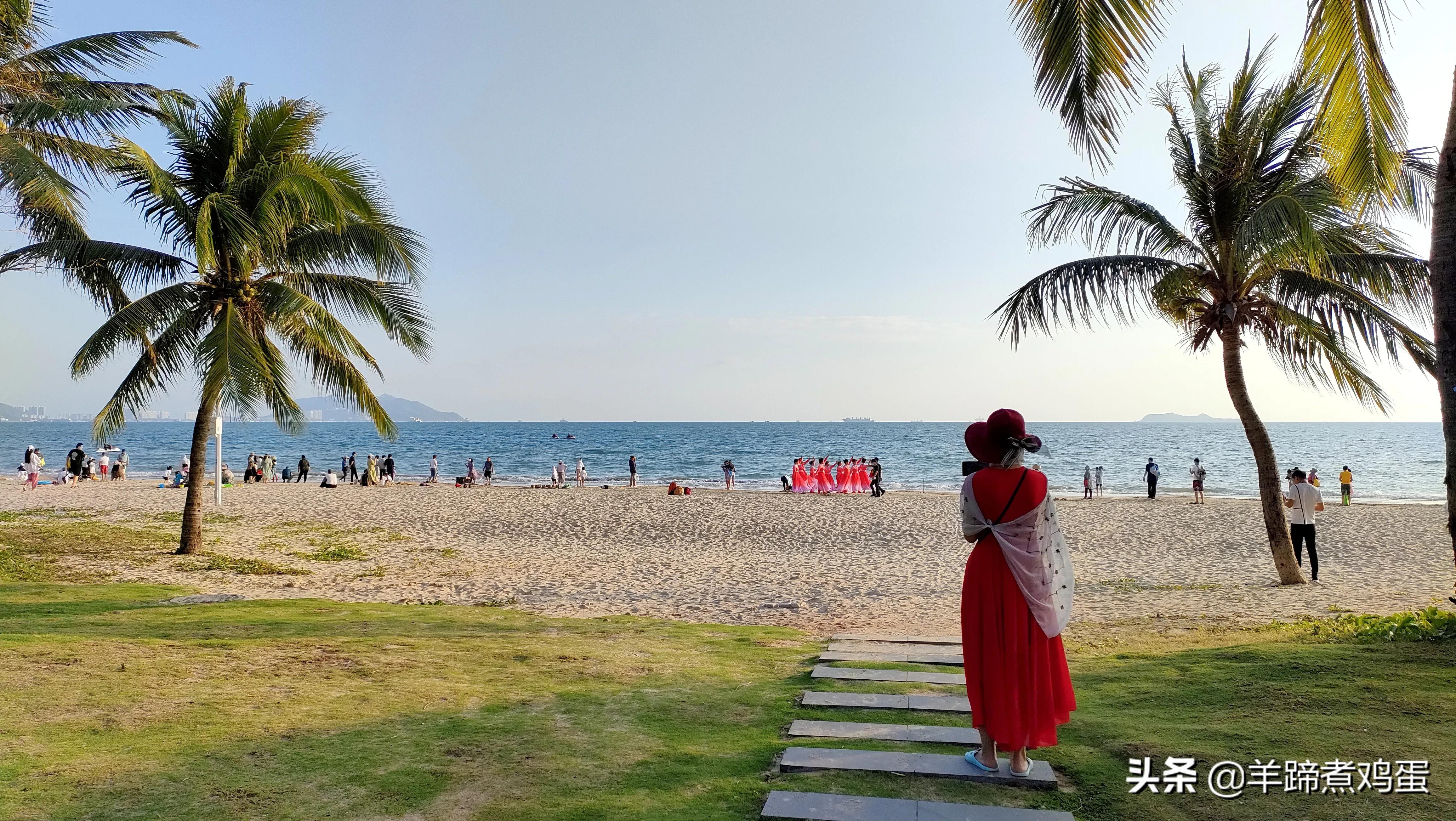 三亚椰梦长廊日落绝美,三亚湾椰梦长廊看夕阳最佳观赏点