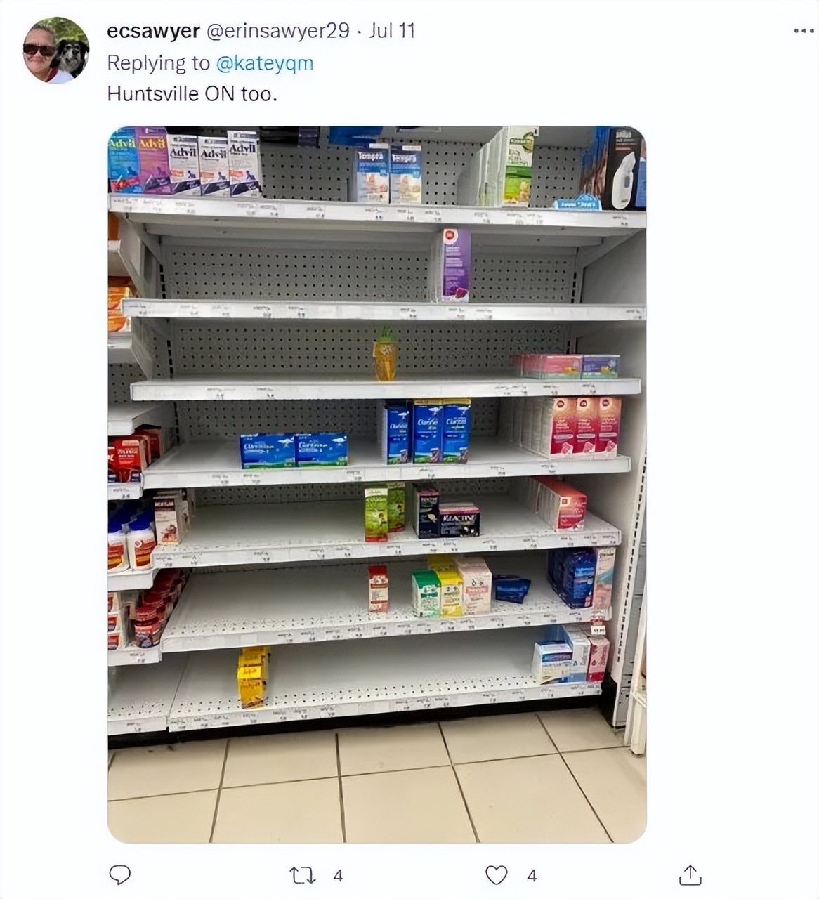 多伦多Shoppers药品被扫空！华人急坏：退烧药、止咳药买不到了