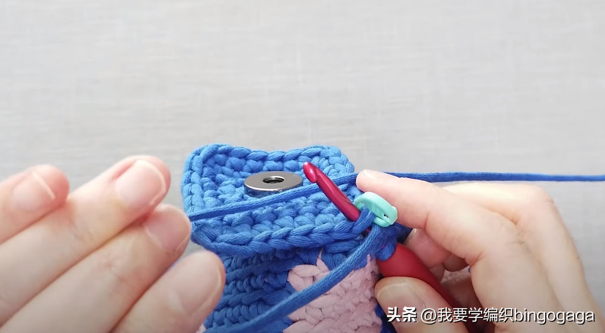 经典棋盘格元素编织包图解,棋盘格包包的线