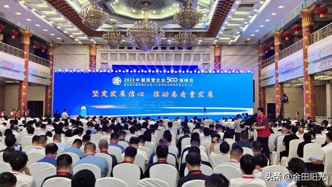 喜报丨金田阳光蝉联2023中国民营企业500强！