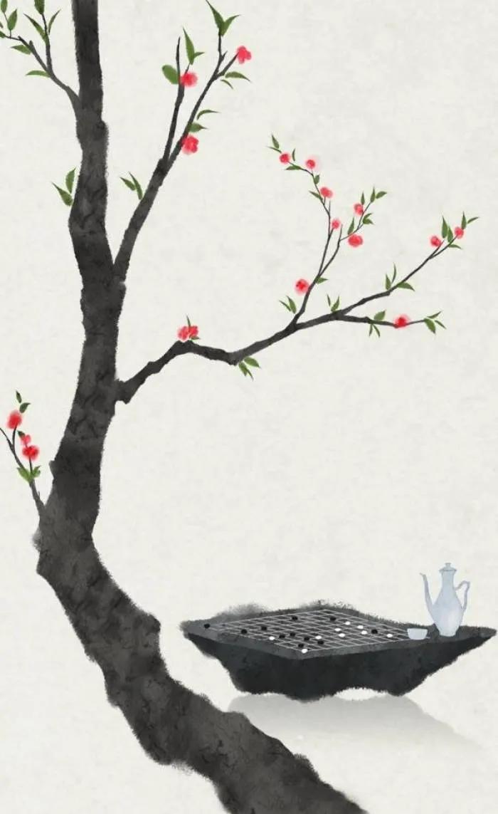 水墨画图片壁纸,手绘壁纸唯美意境水墨