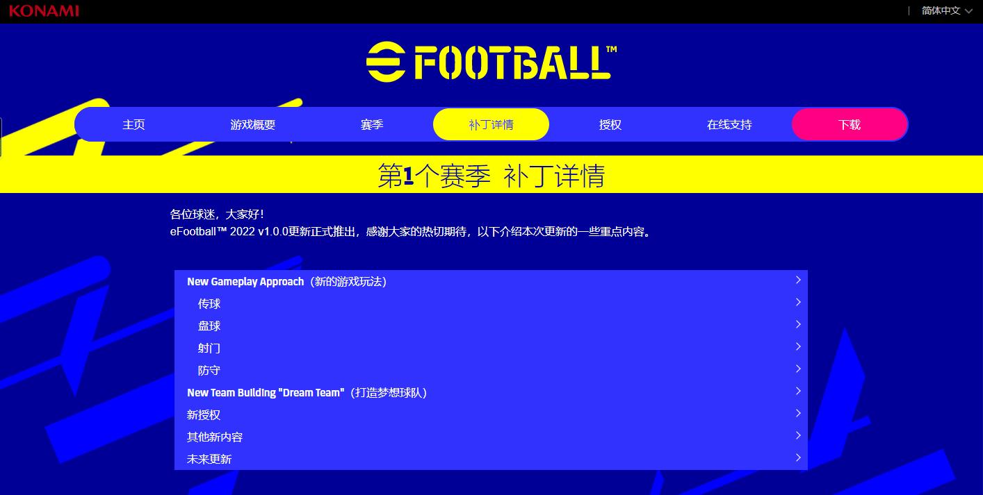 实况足球2024版本解读,实况足球20221.0更新