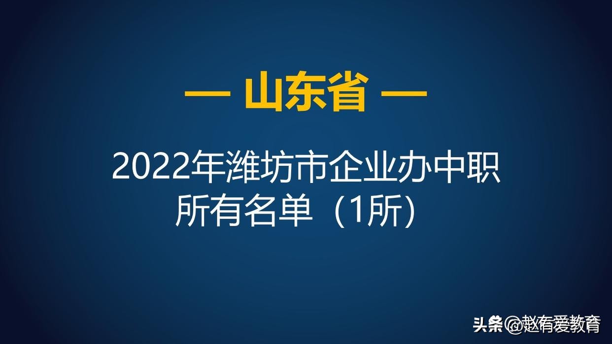 潍坊市中职学校名单,潍坊市中等专业学校还有吗