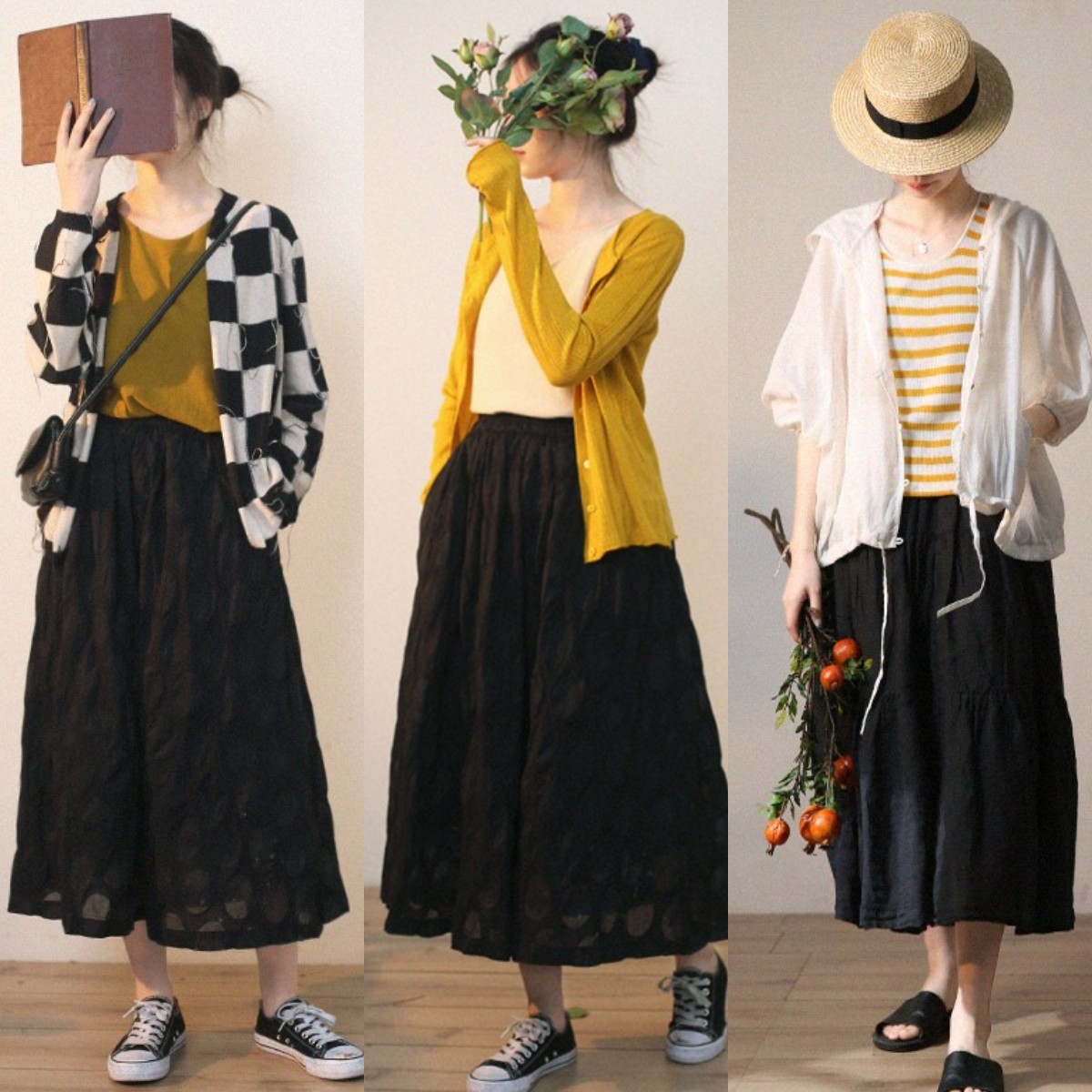 半身裙你知道怎么穿才显高级吗,洋气时髦半身裙小个子