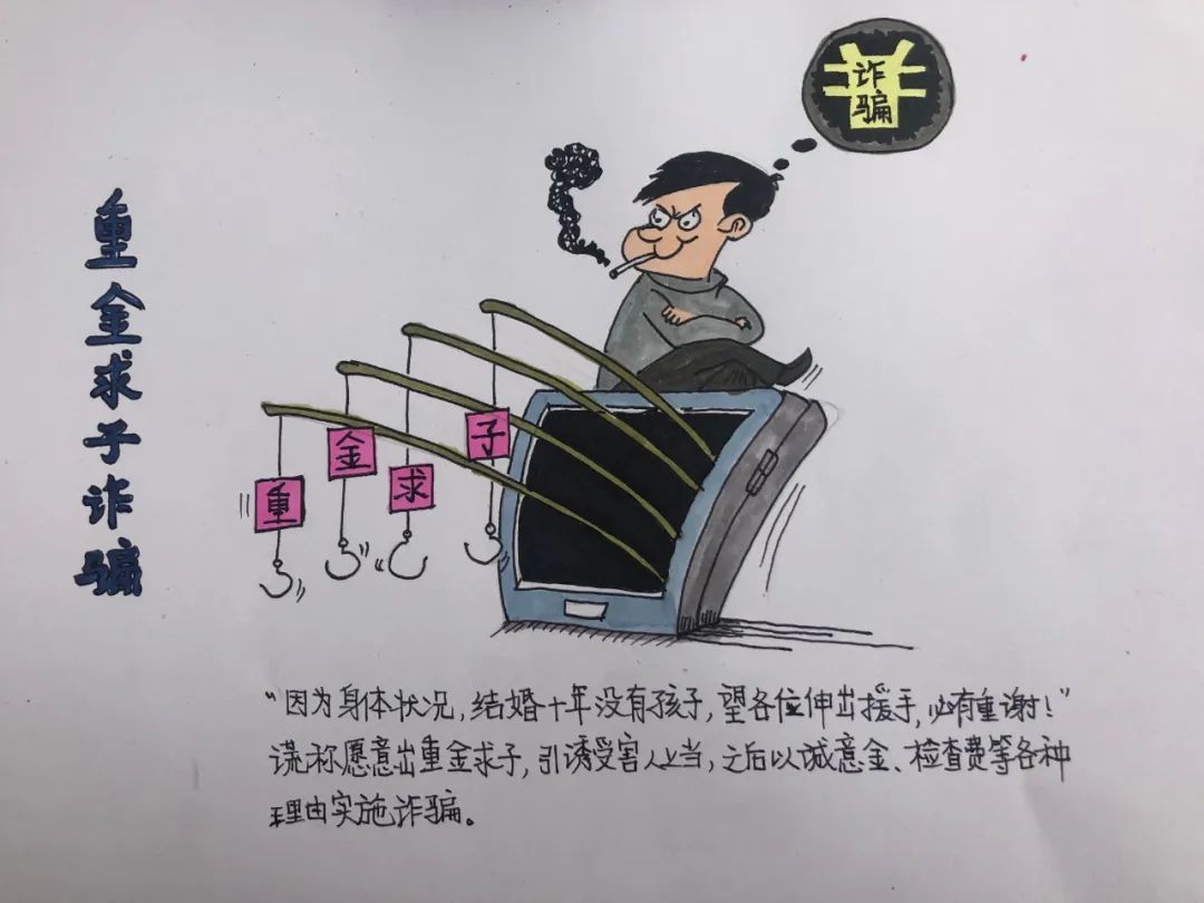 反诈宣传这份反诈漫画请收好,反诈防诈儿童绘画漫画